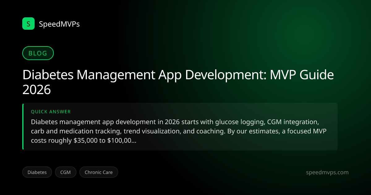 Quick answer summary for Diabetes Management App Development: MVP Guide 2026
