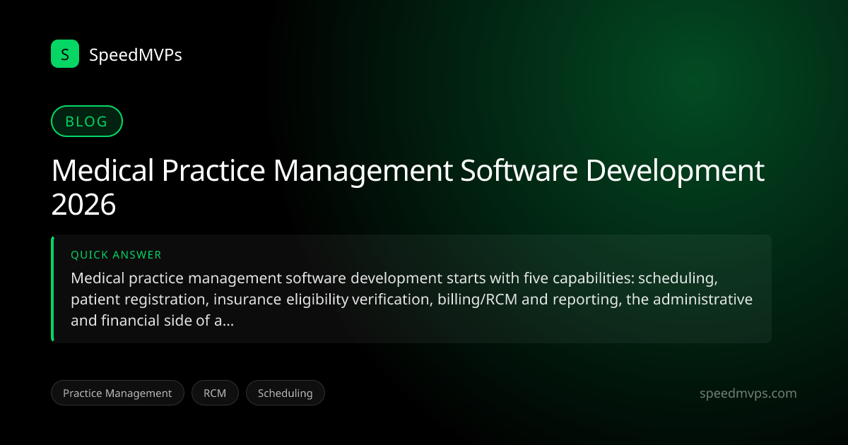 Quick answer summary for Medical Practice Management Software Development 2026