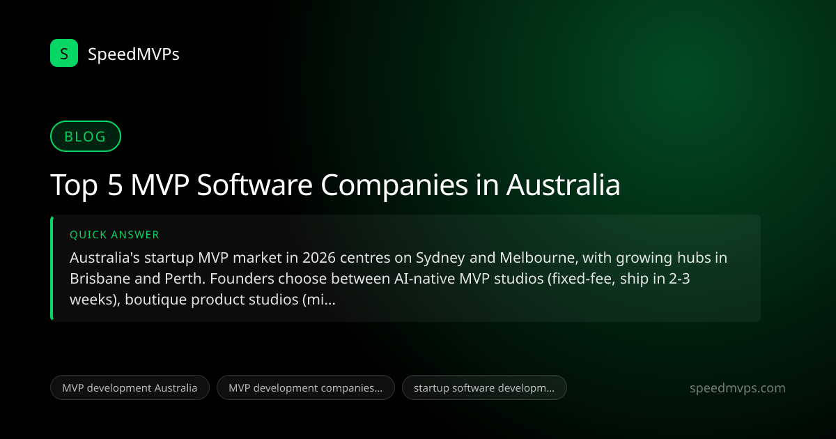 Quick answer summary for Top 5 MVP Software Companies in Australia