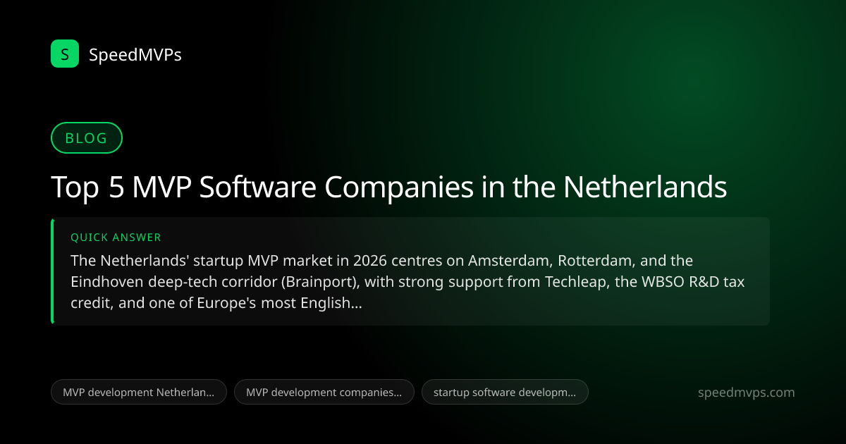 Quick answer summary for Top 5 MVP Software Companies in the Netherlands