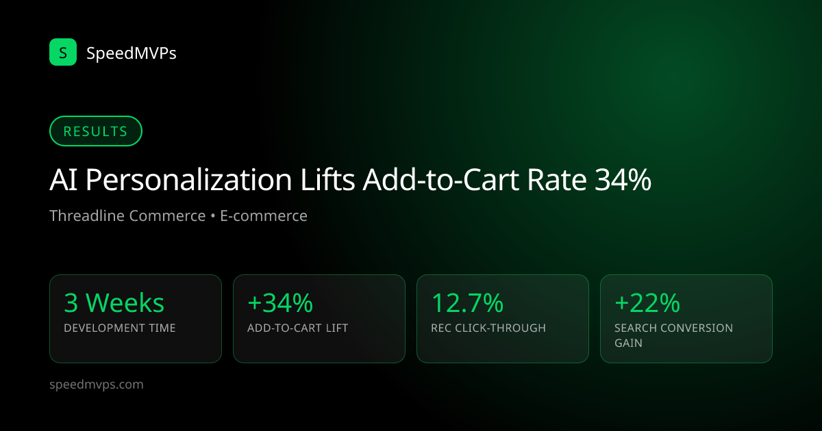 Key results: AI Personalization Lifts Add-to-Cart Rate 34%