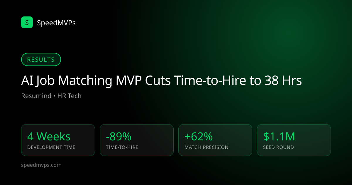 Key results: AI Job Matching MVP Cuts Time-to-Hire to 38 Hrs