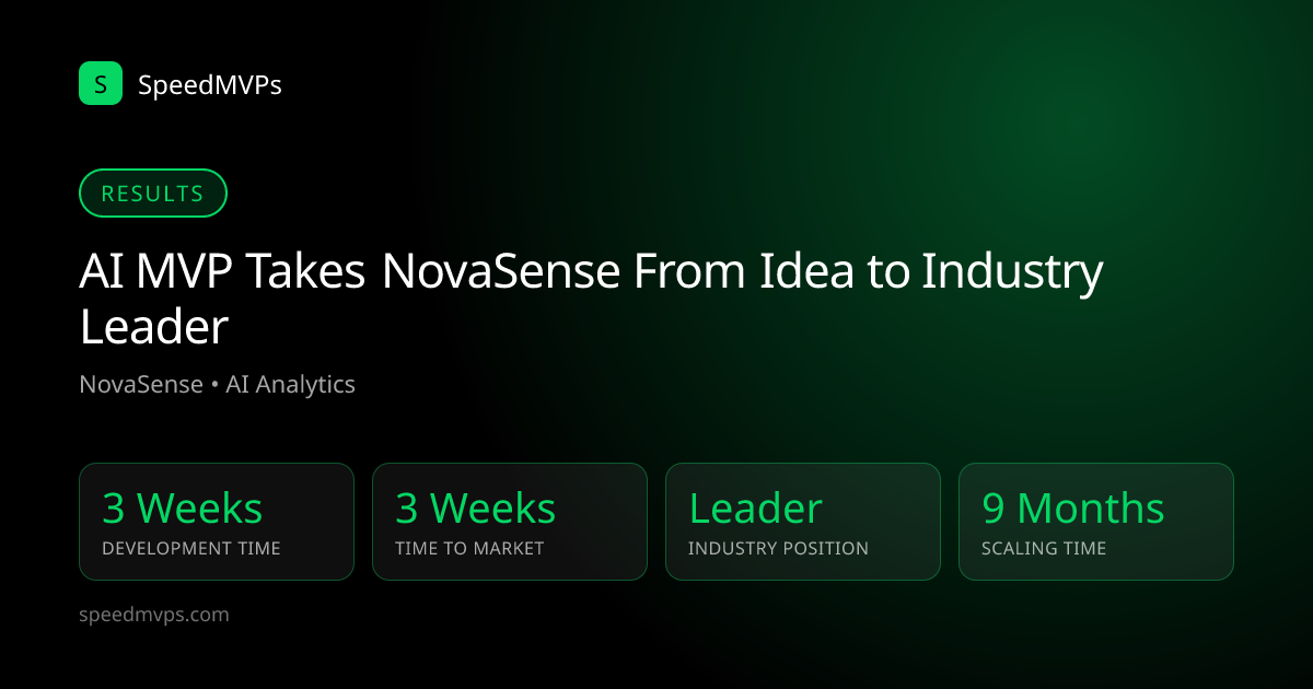 Key results: AI MVP Takes NovaSense From Idea to Industry Leader