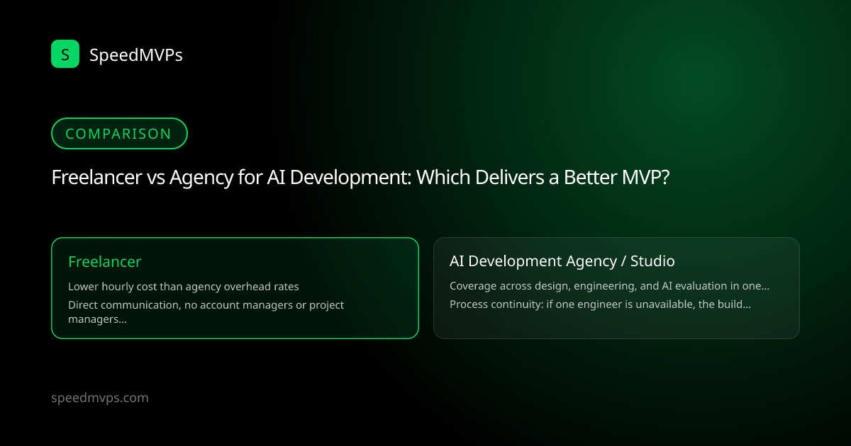Comparison: Freelancer vs Agency for AI Development: Which Delivers a Better MVP?