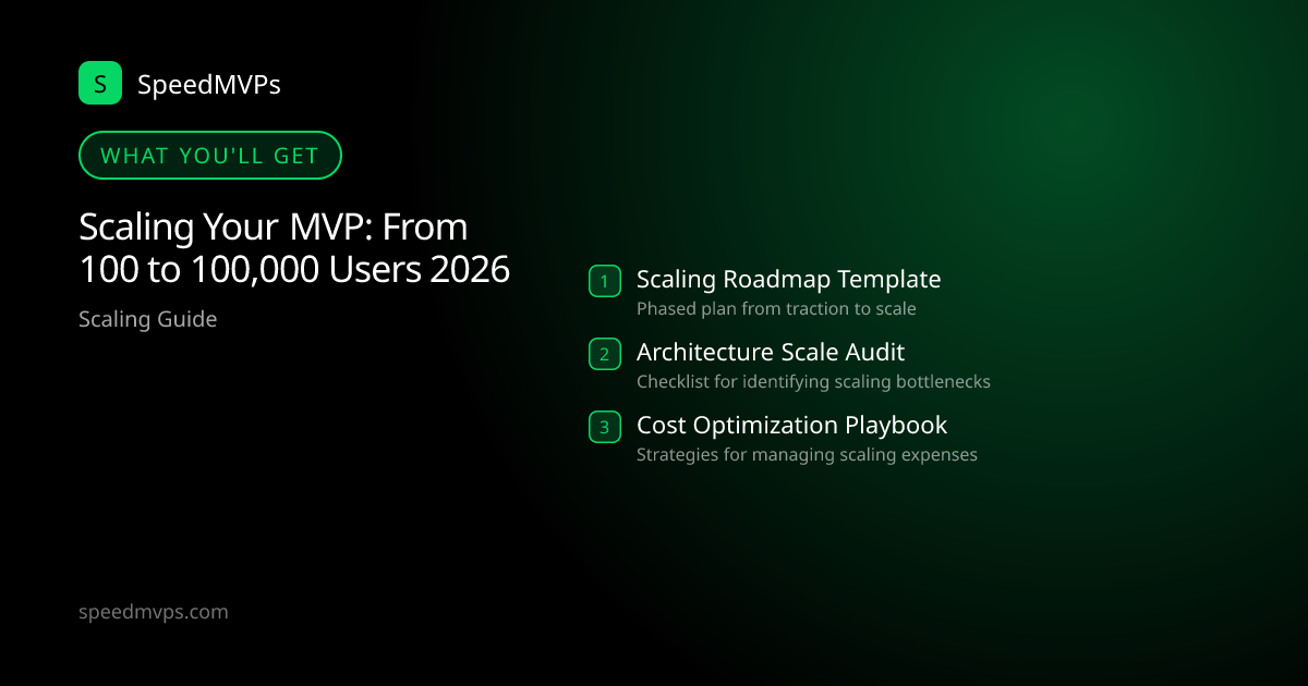What you'll get: Scaling Your MVP: From 100 to 100,000 Users 2026