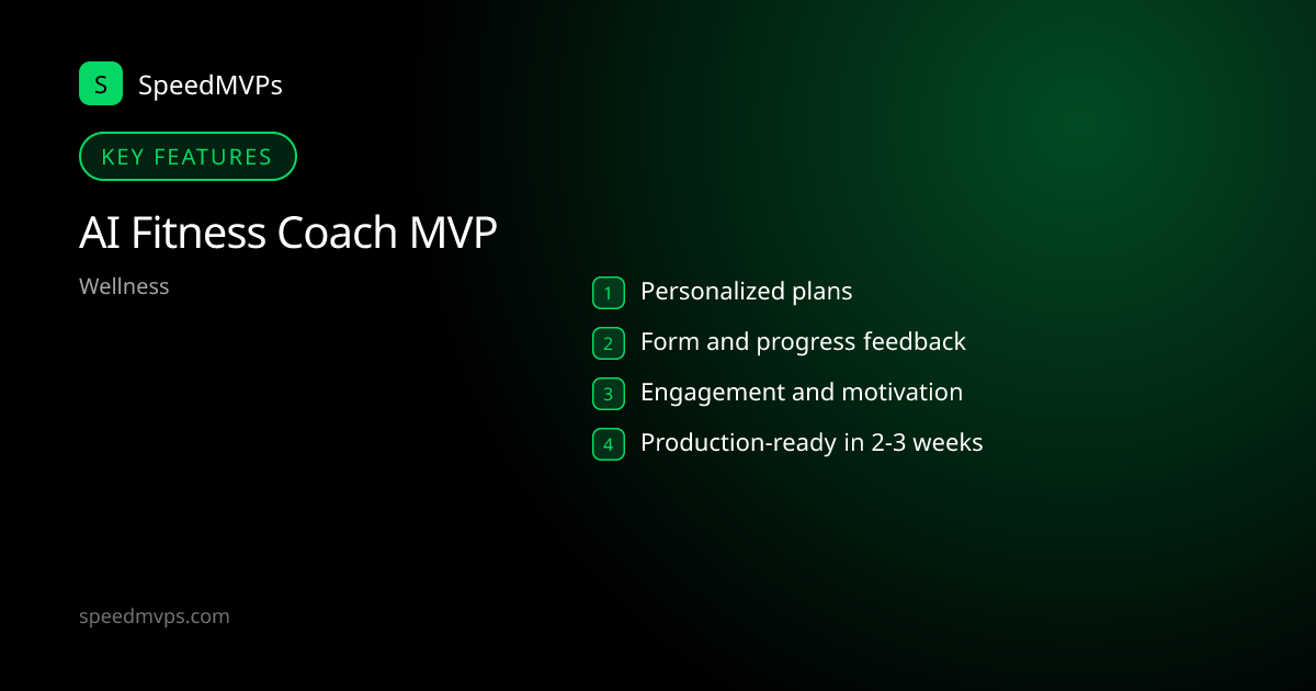 Key features: AI Fitness Coach MVP
