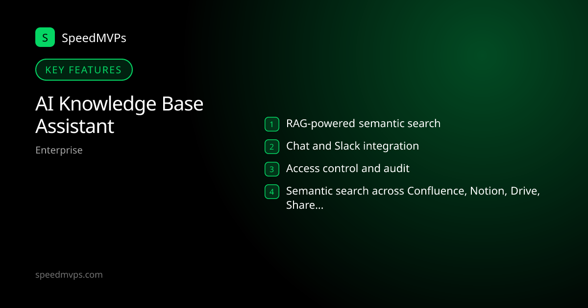 Key features: AI Knowledge Base Assistant