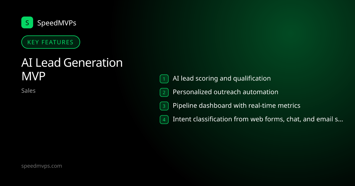 Key features: AI Lead Generation MVP