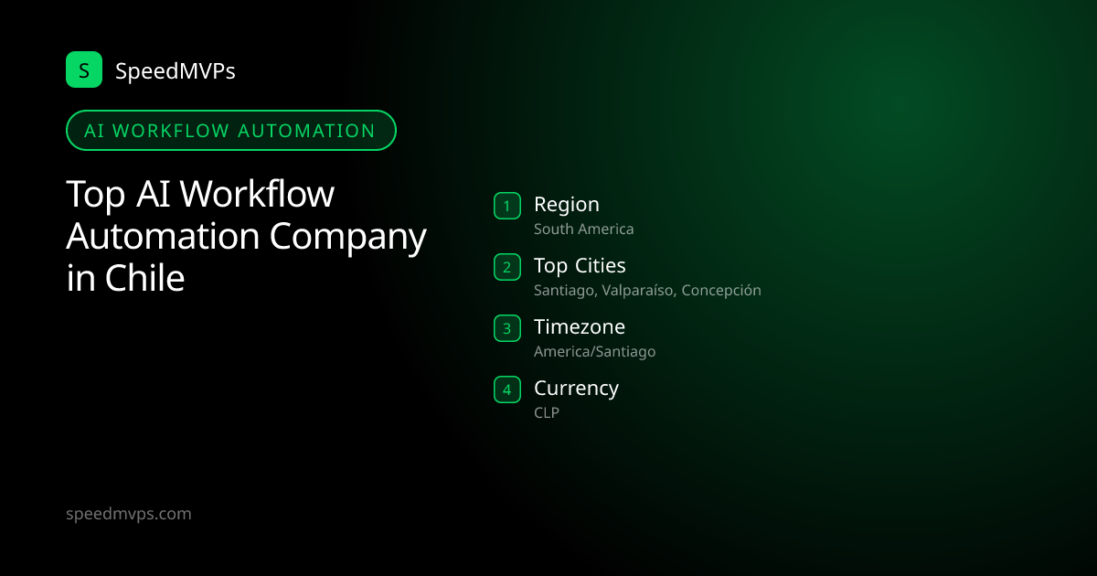 AI Workflow Automation in Chile: region, top cities, and local facts
