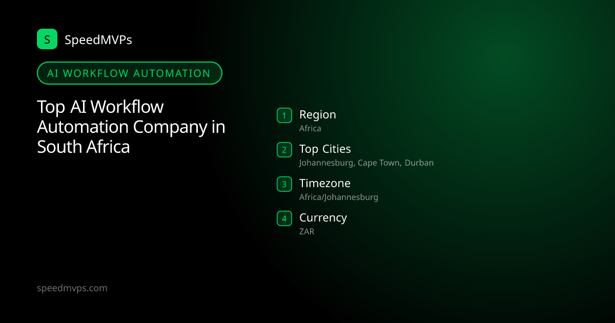 AI Workflow Automation in South Africa: region, top cities, and local facts