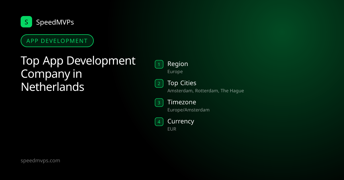App Development in Netherlands: region, top cities, and local facts