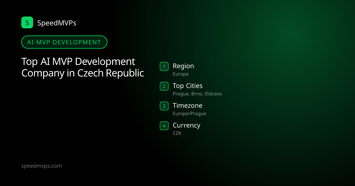 AI MVP Development in Czech Republic: region, top cities, and local facts