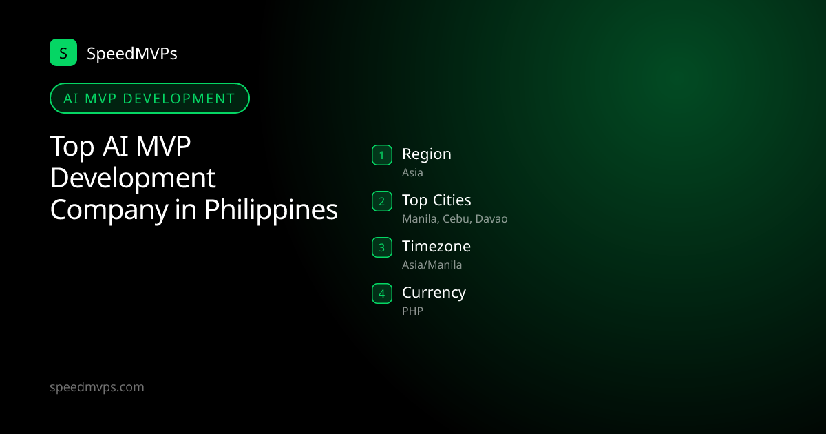 AI MVP Development in Philippines: region, top cities, and local facts