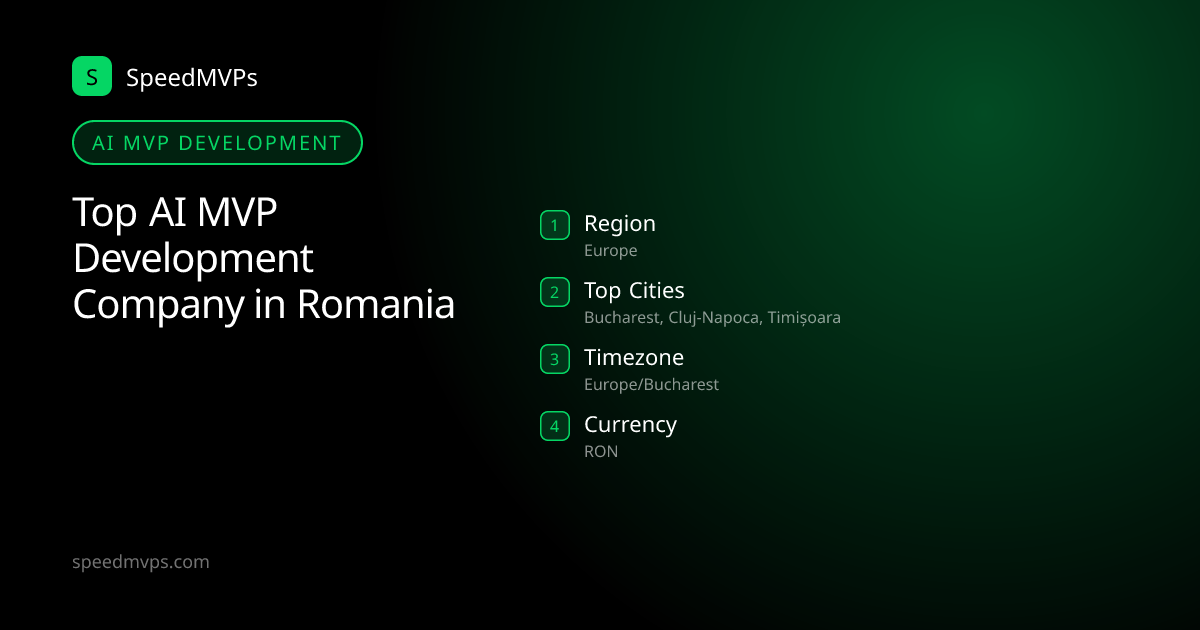 AI MVP Development in Romania: region, top cities, and local facts