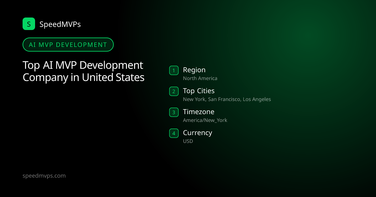 AI MVP Development in United States: region, top cities, and local facts