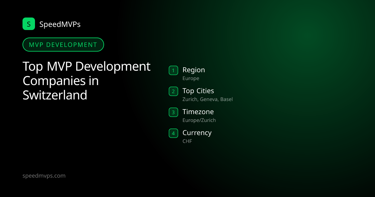 MVP Development in Switzerland: region, top cities, and local facts