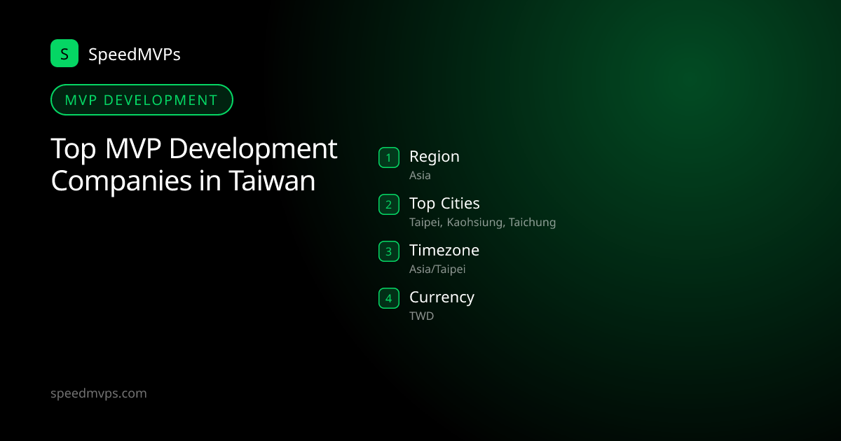 MVP Development in Taiwan: region, top cities, and local facts