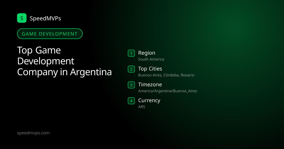 Game Development in Argentina: region, top cities, and local facts