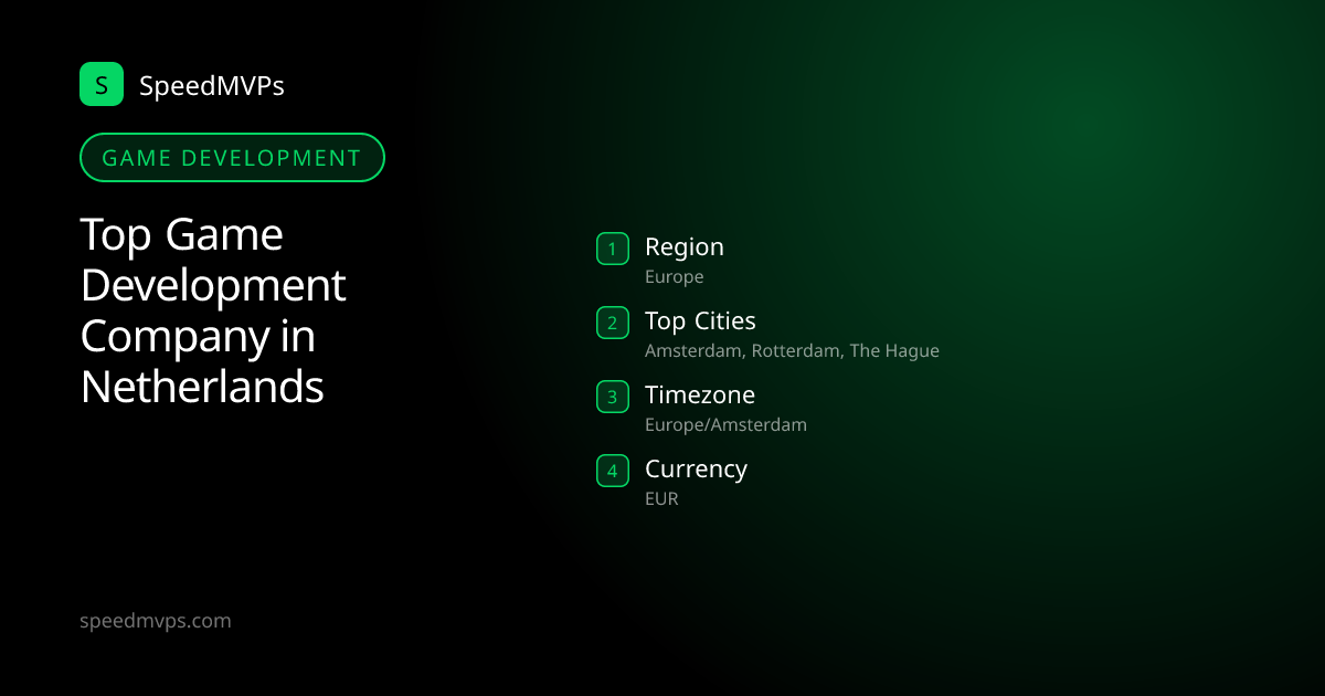 Game Development in Netherlands: region, top cities, and local facts