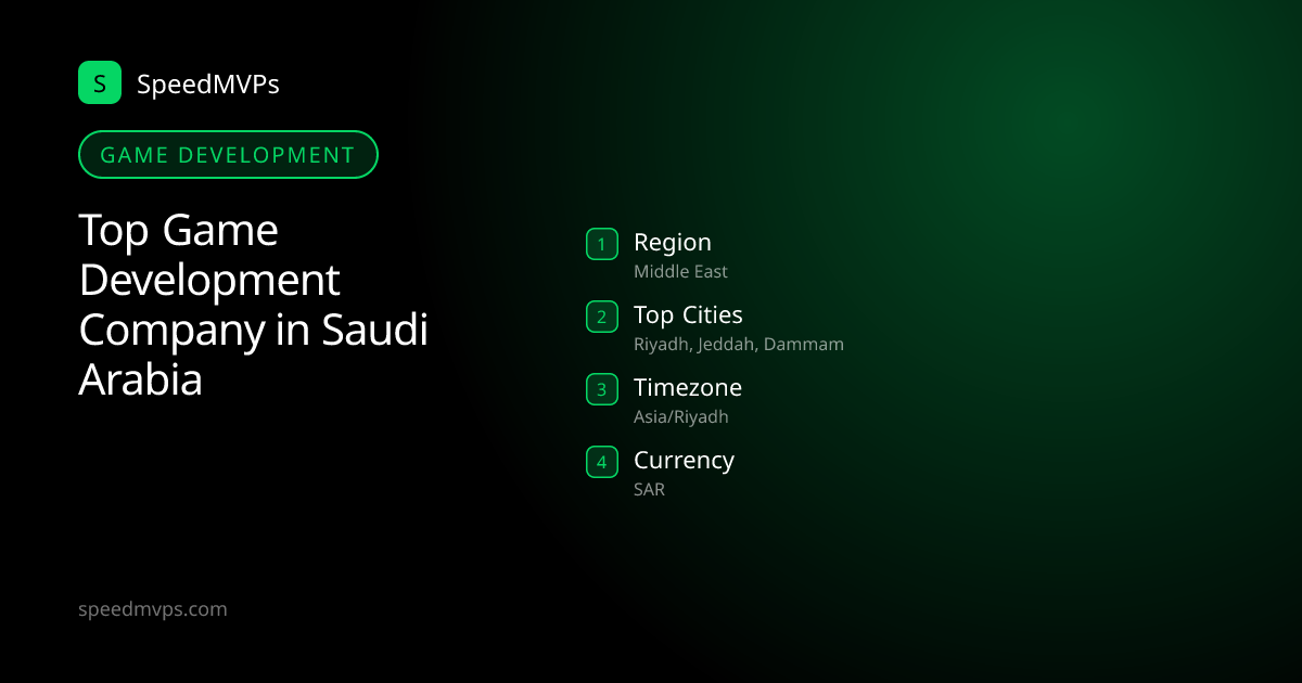 Game Development in Saudi Arabia: region, top cities, and local facts