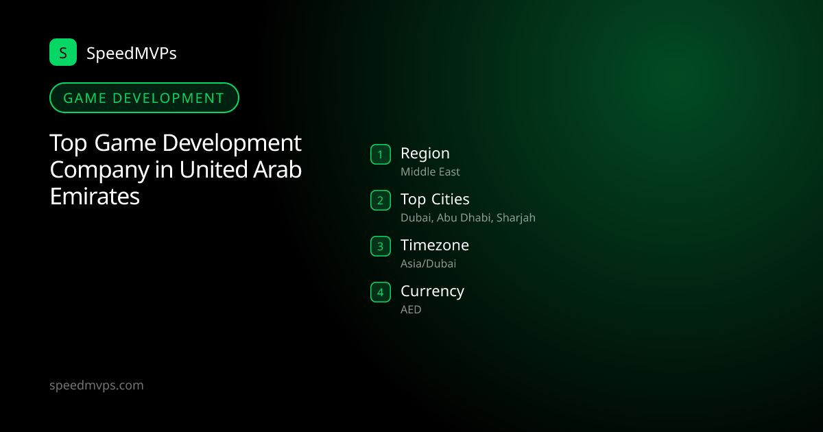 Game Development in United Arab Emirates: region, top cities, and local facts