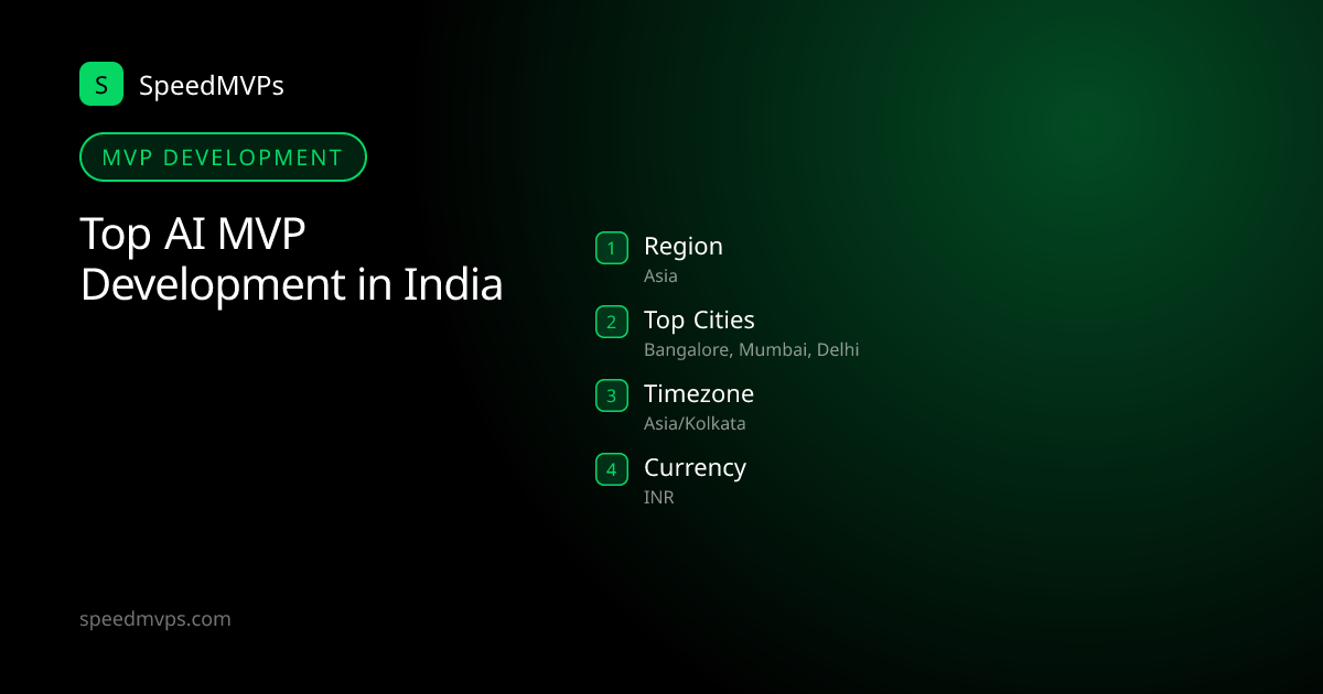 MVP Development in India: region, top cities, and local facts