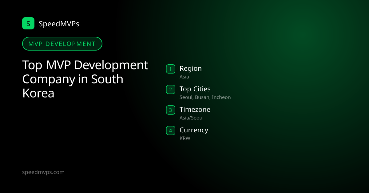 MVP Development in South Korea: region, top cities, and local facts