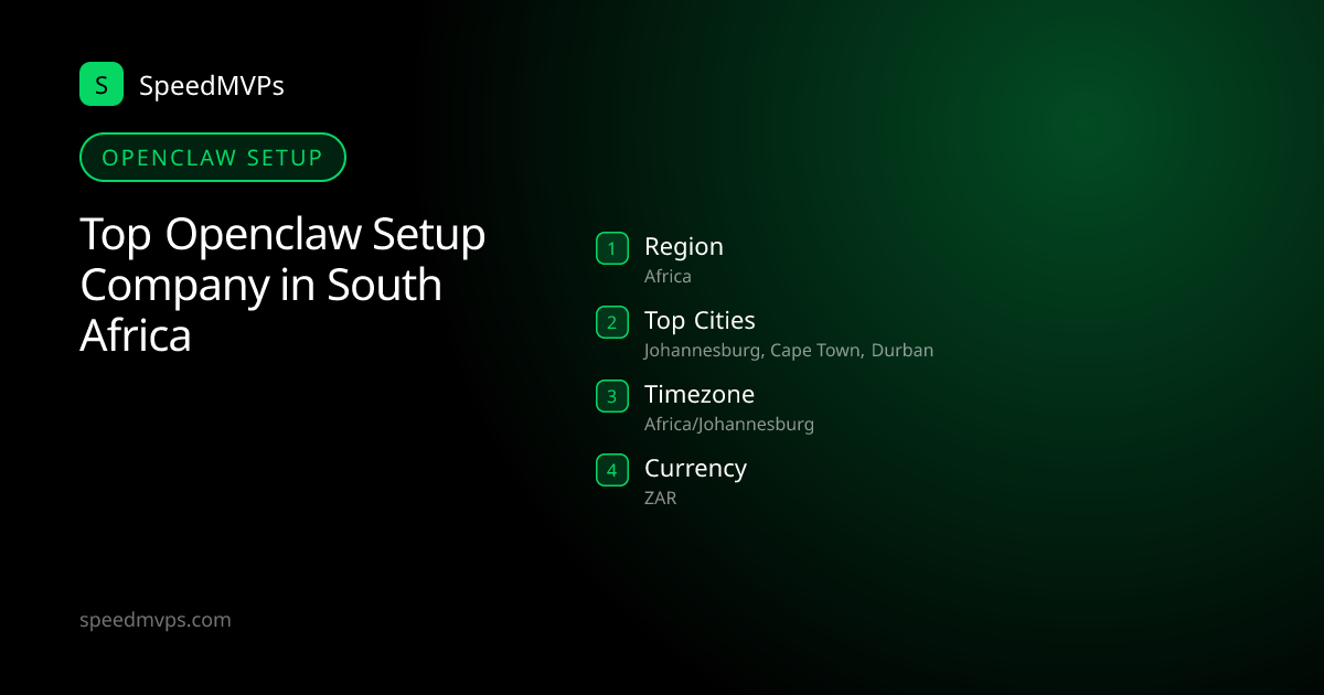 Openclaw Setup in South Africa: region, top cities, and local facts