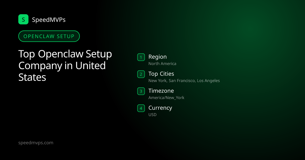Openclaw Setup in United States: region, top cities, and local facts