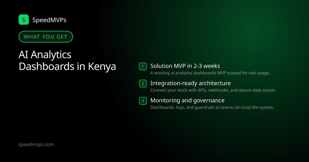 What you get with AI Analytics Dashboards in Kenya: key deliverables at a glance