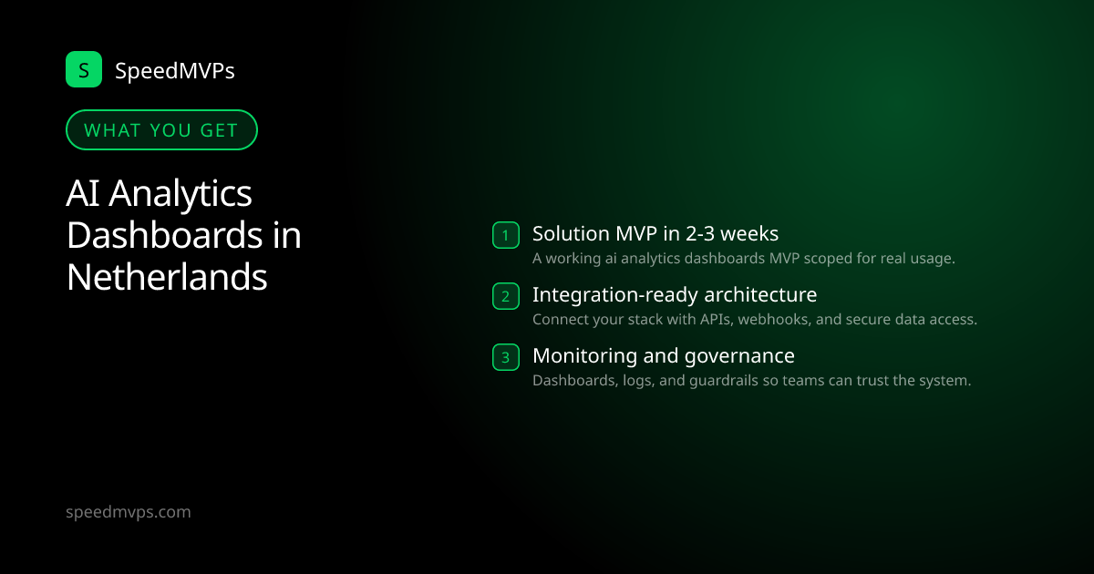 What you get with AI Analytics Dashboards in Netherlands: key deliverables at a glance