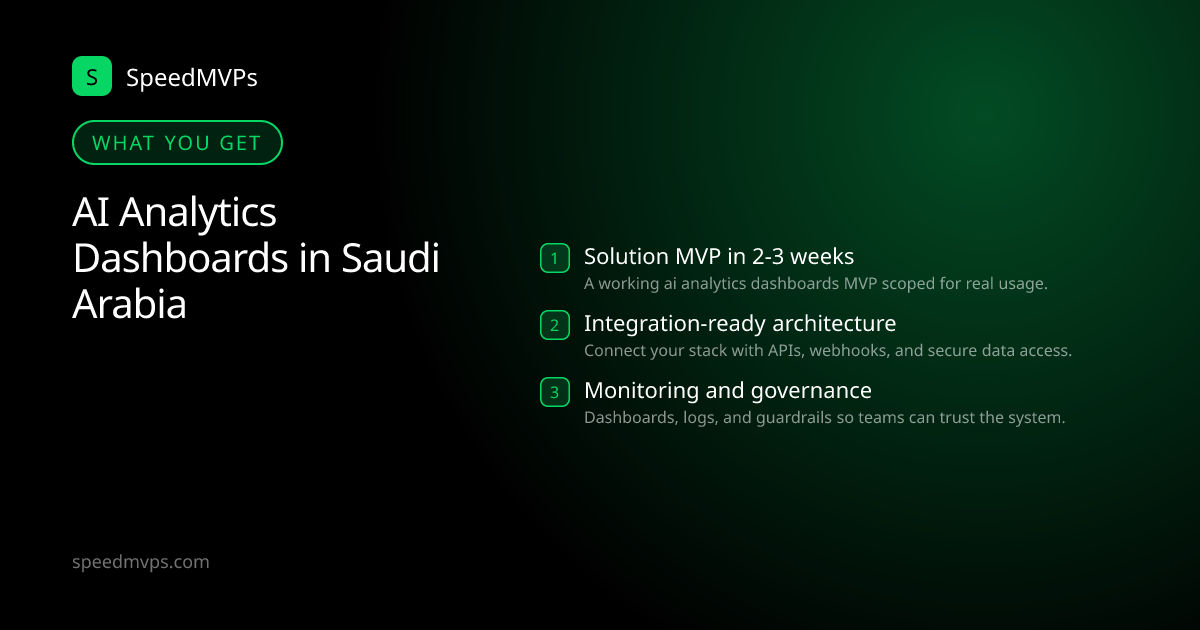 What you get with AI Analytics Dashboards in Saudi Arabia: key deliverables at a glance