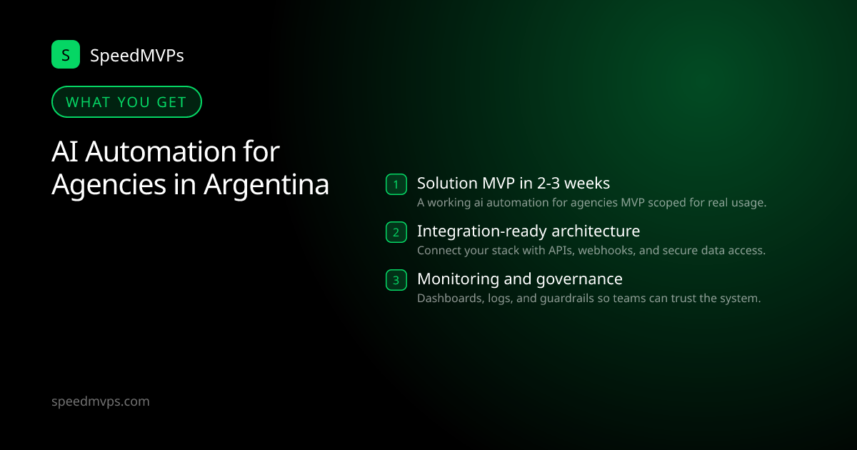 What you get with AI Automation for Agencies in Argentina: key deliverables at a glance