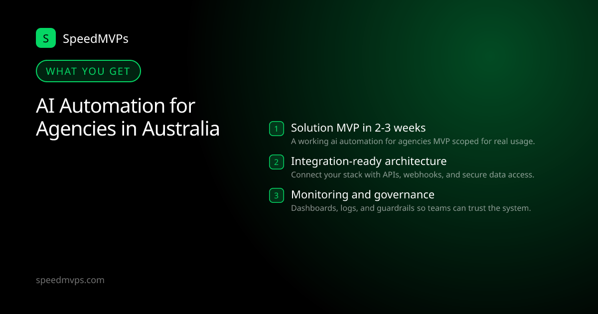 What you get with AI Automation for Agencies in Australia: key deliverables at a glance