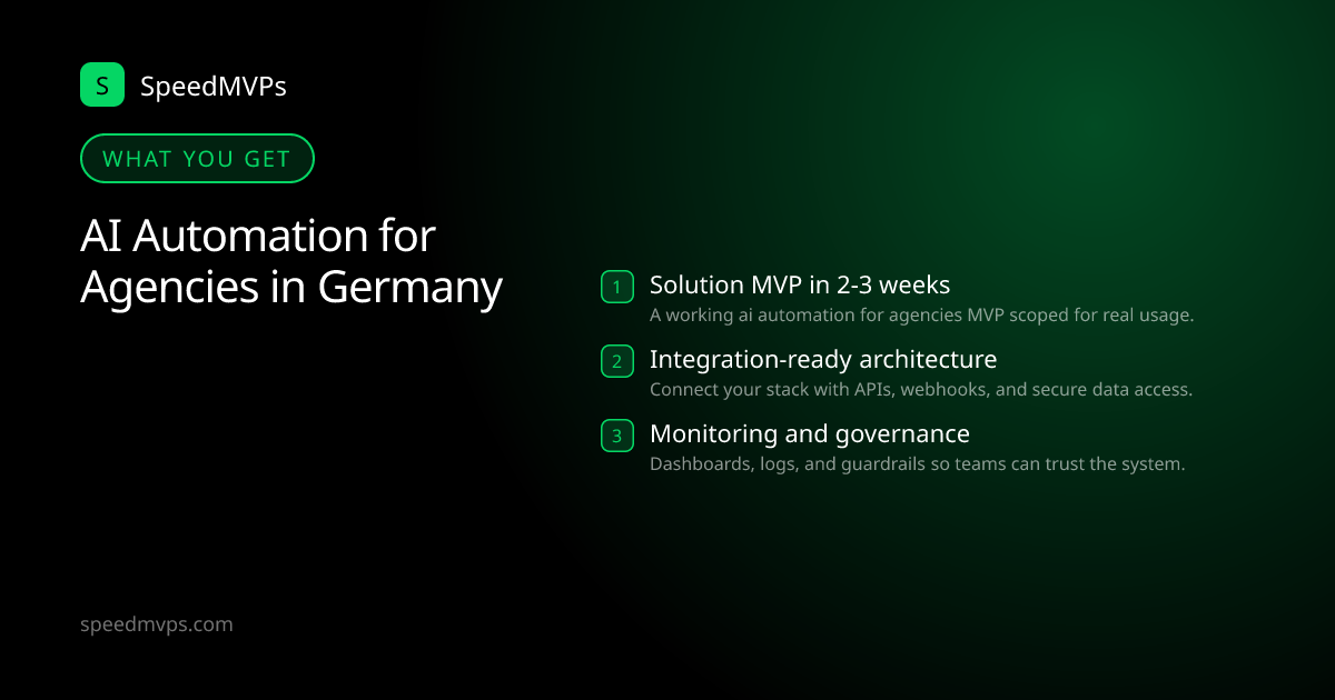 What you get with AI Automation for Agencies in Germany: key deliverables at a glance