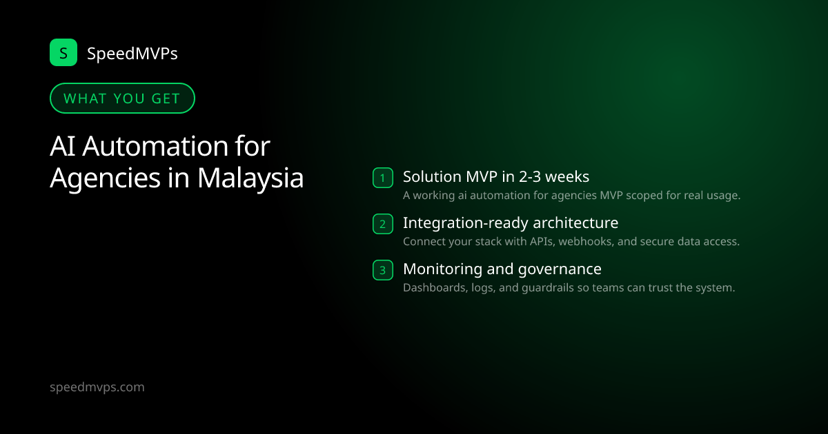 What you get with AI Automation for Agencies in Malaysia: key deliverables at a glance