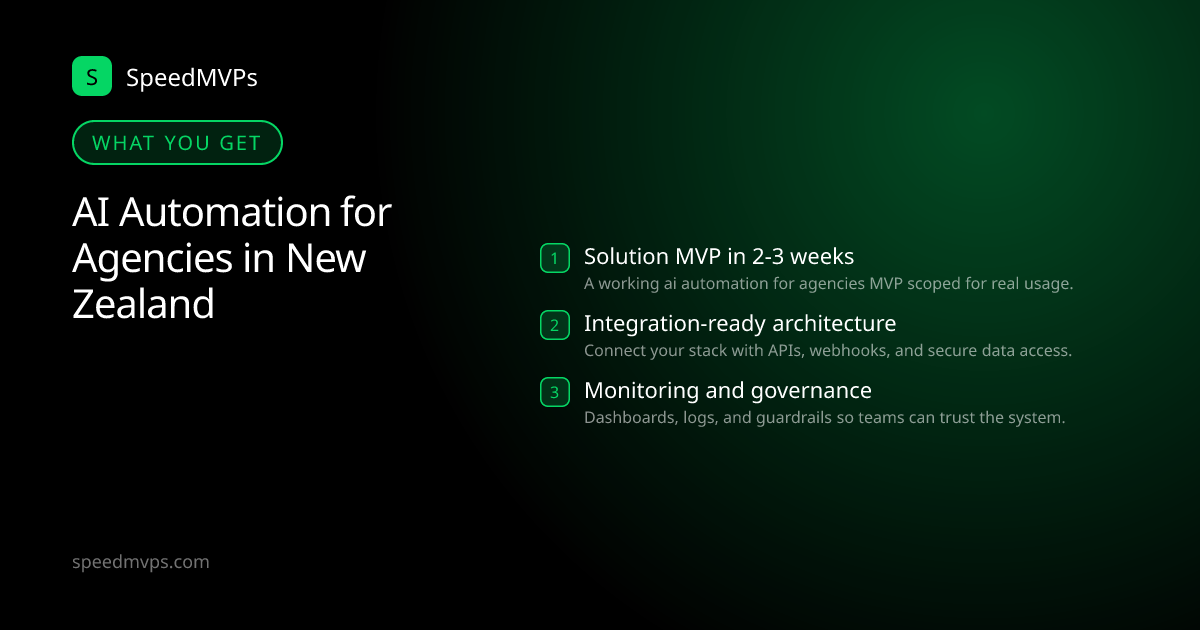 What you get with AI Automation for Agencies in New Zealand: key deliverables at a glance