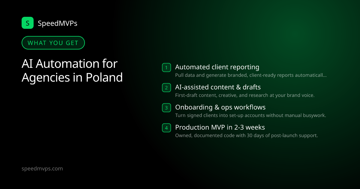 What you get with AI Automation for Agencies in Poland: key deliverables at a glance