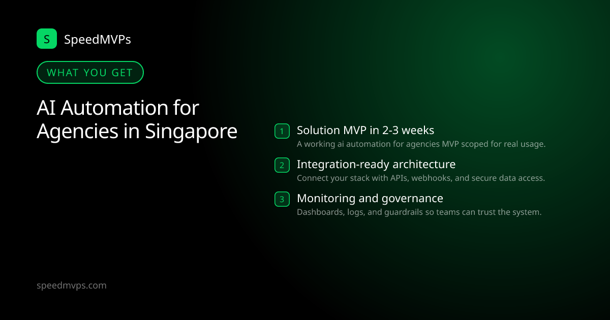 What you get with AI Automation for Agencies in Singapore: key deliverables at a glance