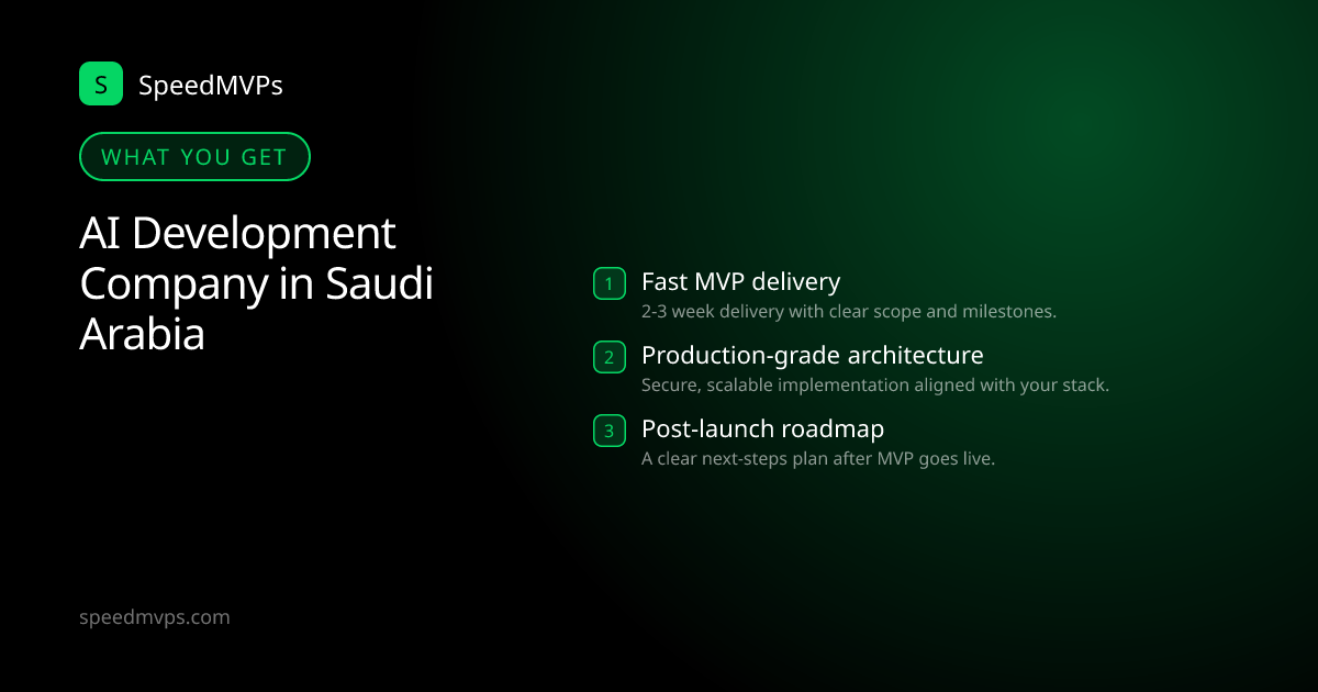 What you get with AI Development Company in Saudi Arabia: key deliverables at a glance