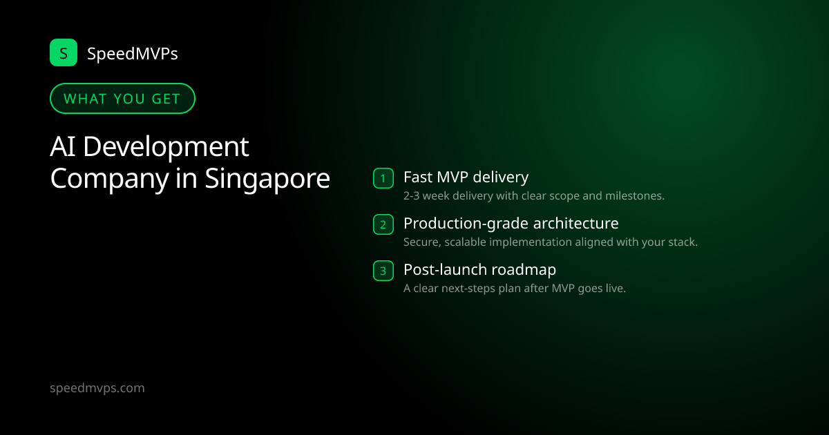 What you get with AI Development Company in Singapore: key deliverables at a glance