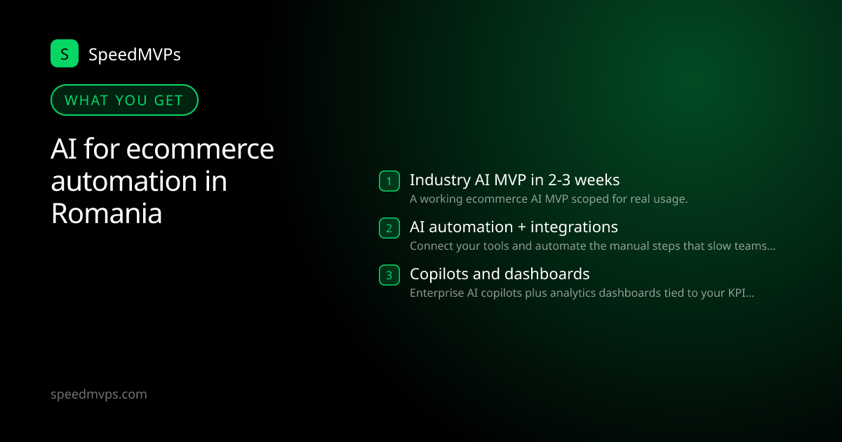 What you get with AI for ecommerce automation in Romania: key deliverables at a glance