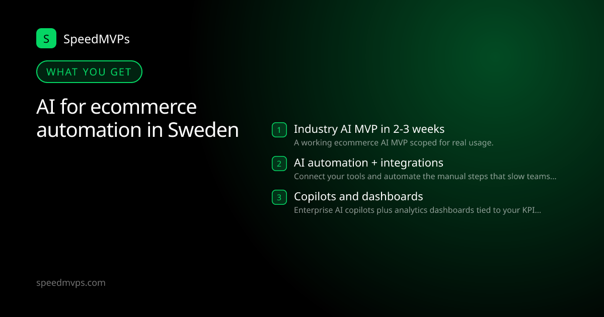 What you get with AI for ecommerce automation in Sweden: key deliverables at a glance