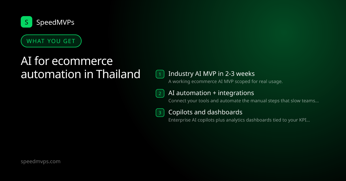 What you get with AI for ecommerce automation in Thailand: key deliverables at a glance