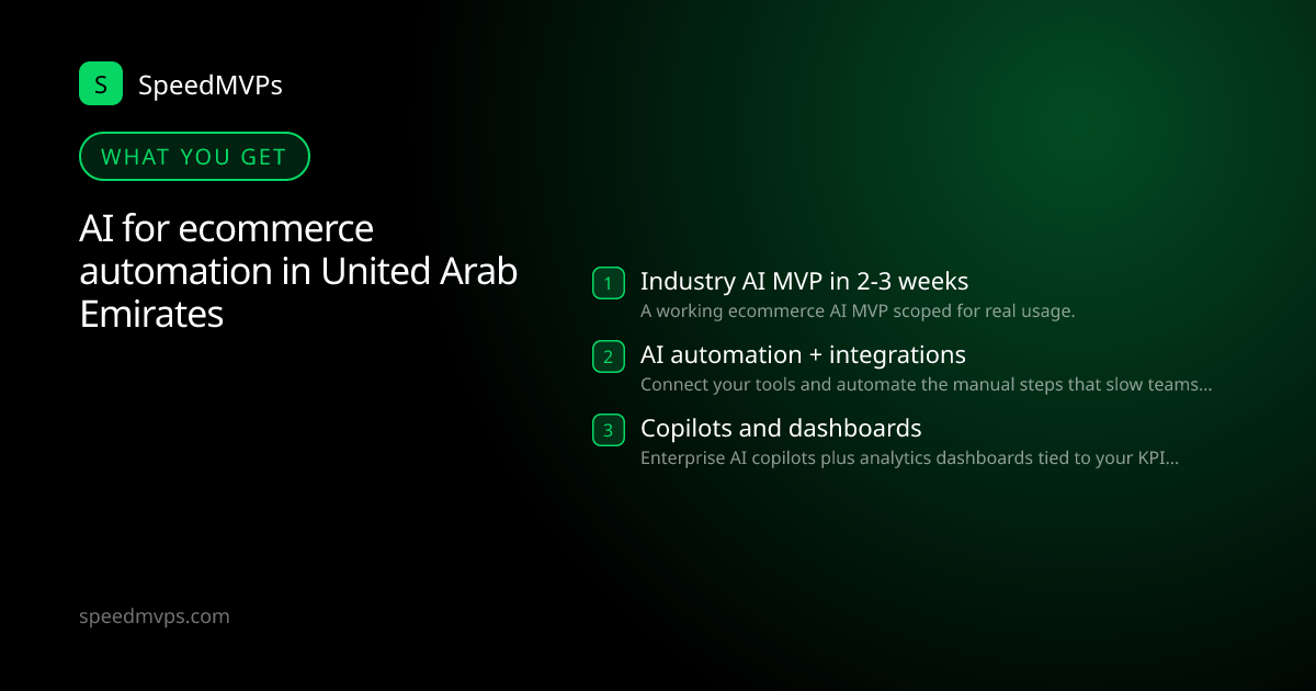 What you get with AI for ecommerce automation in United Arab Emirates: key deliverables at a glance