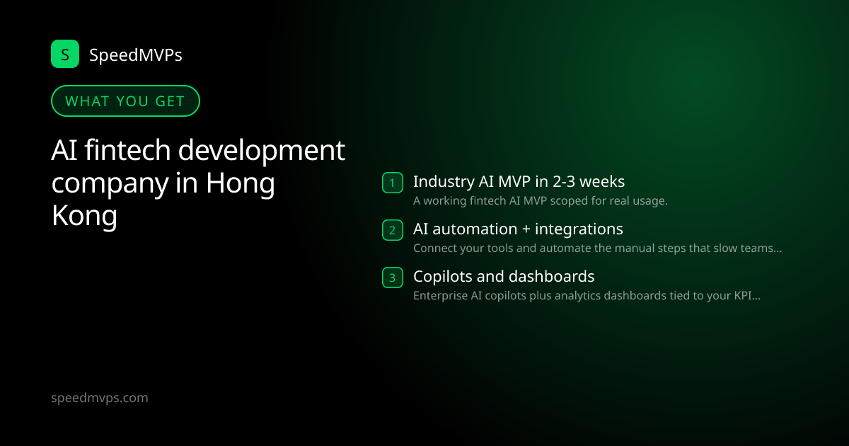 What you get with AI fintech development company in Hong Kong: key deliverables at a glance
