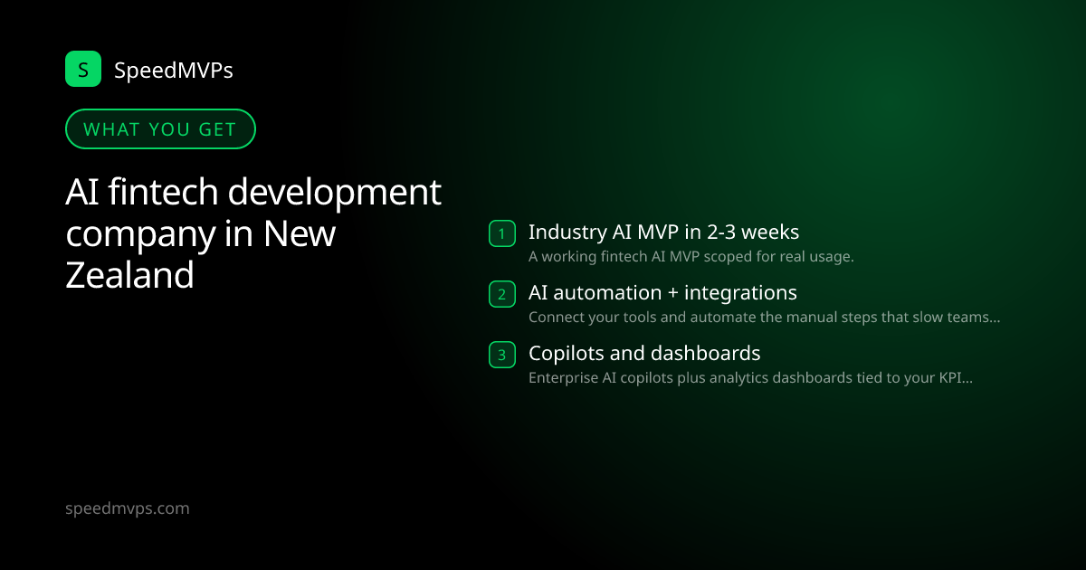 What you get with AI fintech development company in New Zealand: key deliverables at a glance