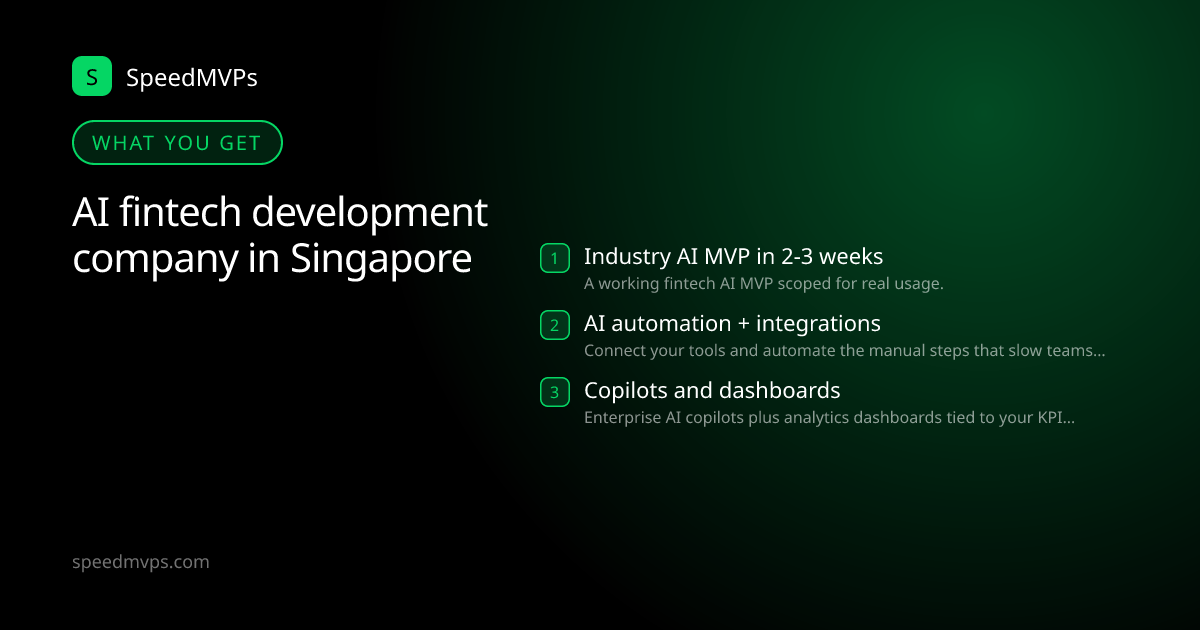 What you get with AI fintech development company in Singapore: key deliverables at a glance
