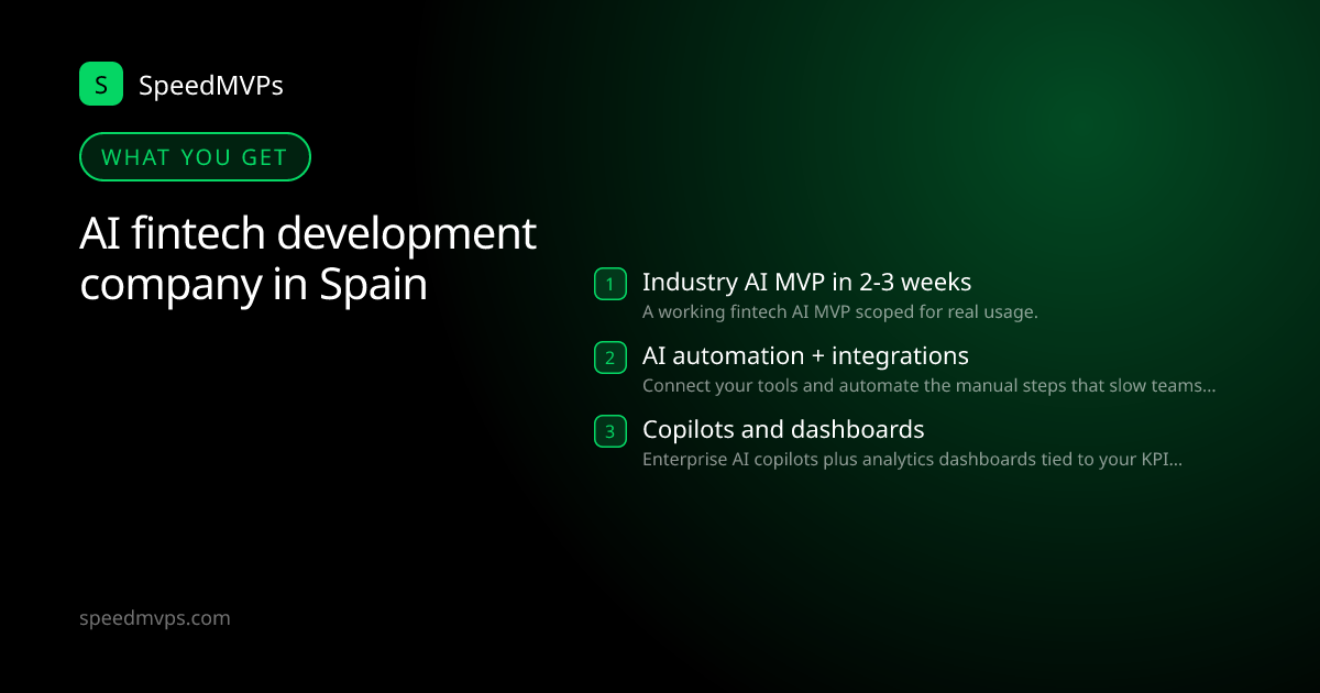 What you get with AI fintech development company in Spain: key deliverables at a glance