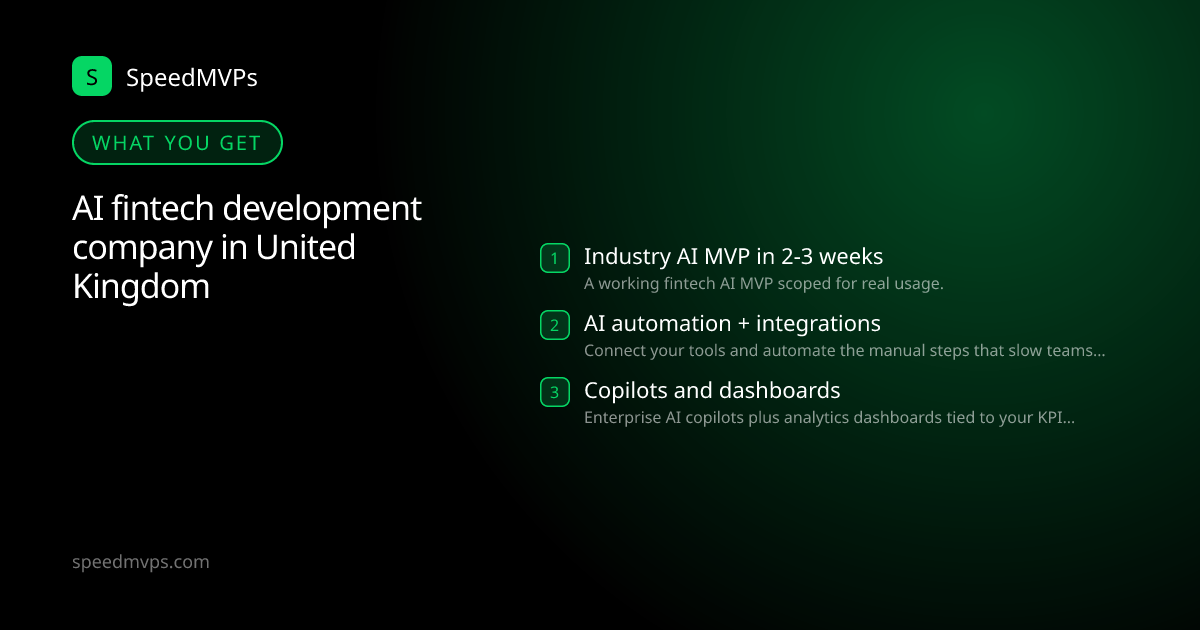 What you get with AI fintech development company in United Kingdom: key deliverables at a glance